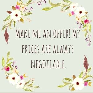 All prices are negotiable